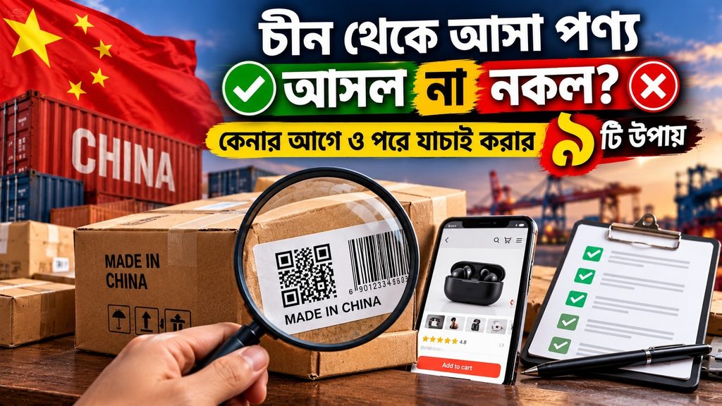 চীন থেকে আসা পণ্য আসল না নকল যাচাই করার ৯টি উপায়